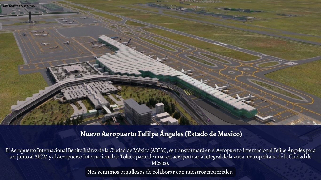 Válvulas de alivio y materiales hidráulicos en el Aeropuerto Felipe Ángeles